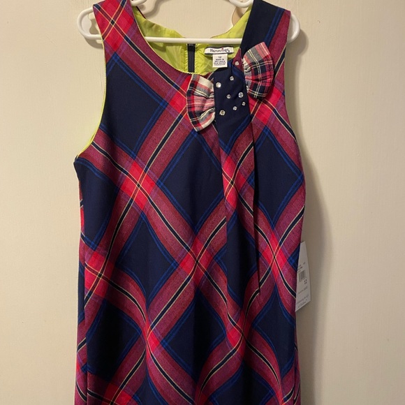 Hartstrings 12 plaid jumper dress - Picture 3 of 4